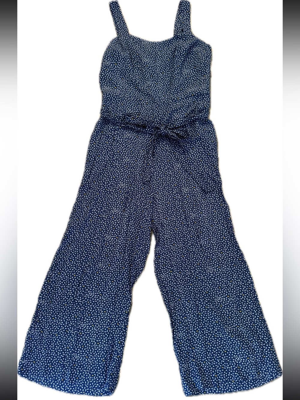 GAP Navy Blue Polka Dot Wide-Leg Jumpsuit